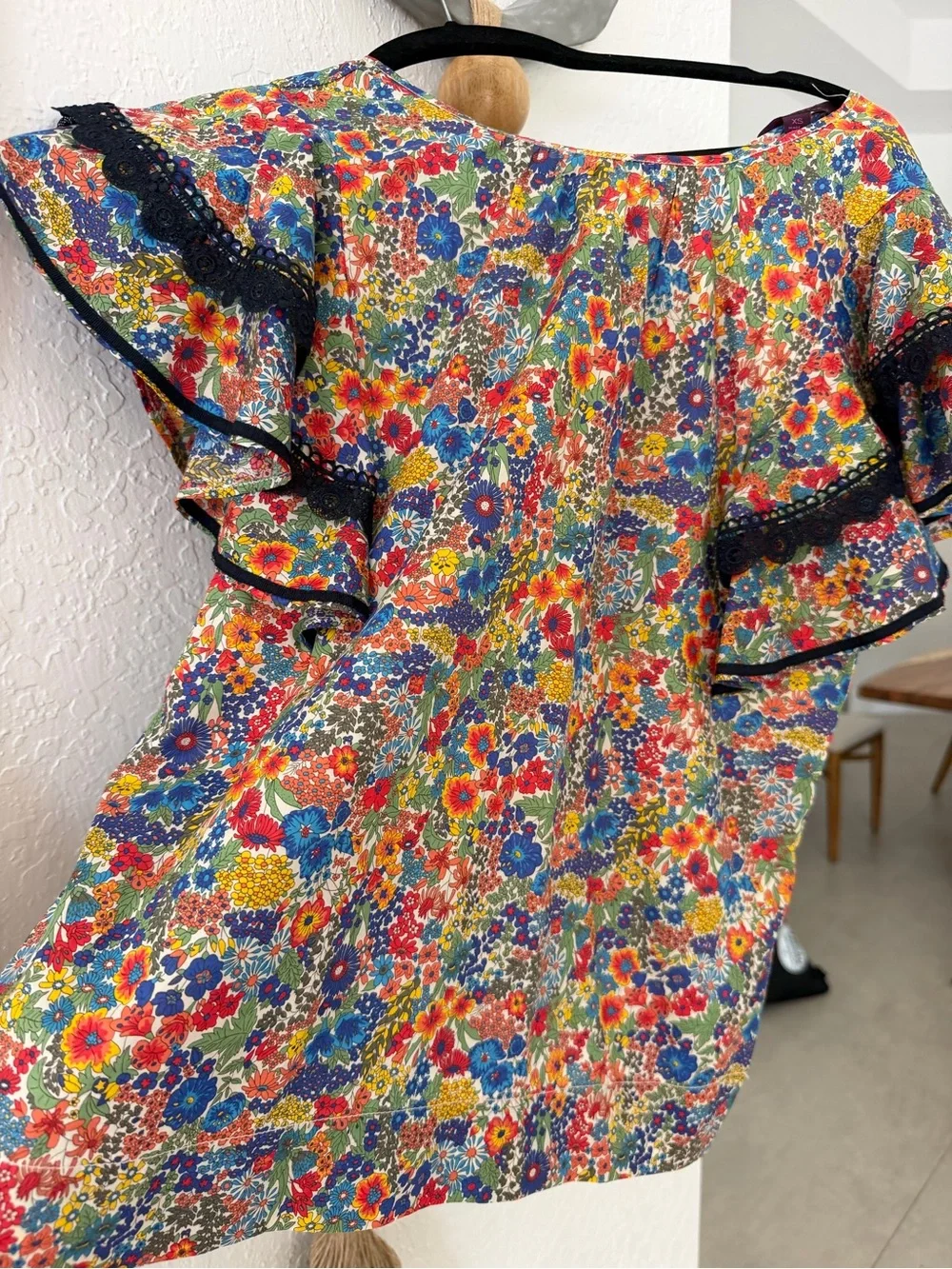 Multicolor Floral Ruffle top